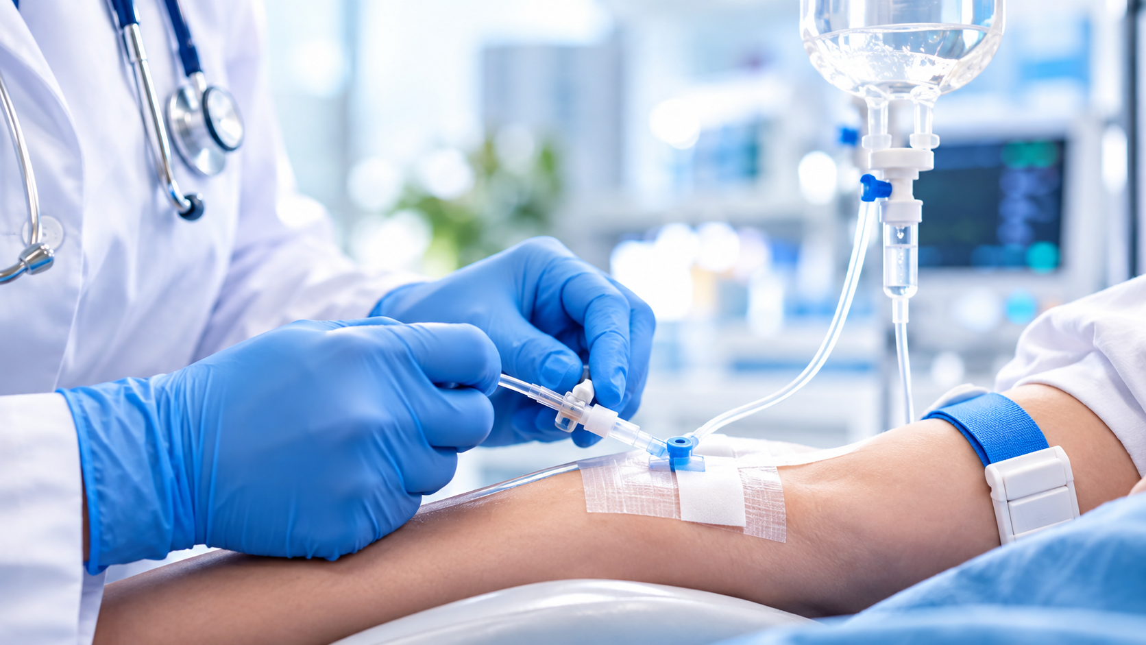 Prática de soroterapia e terapia venosa